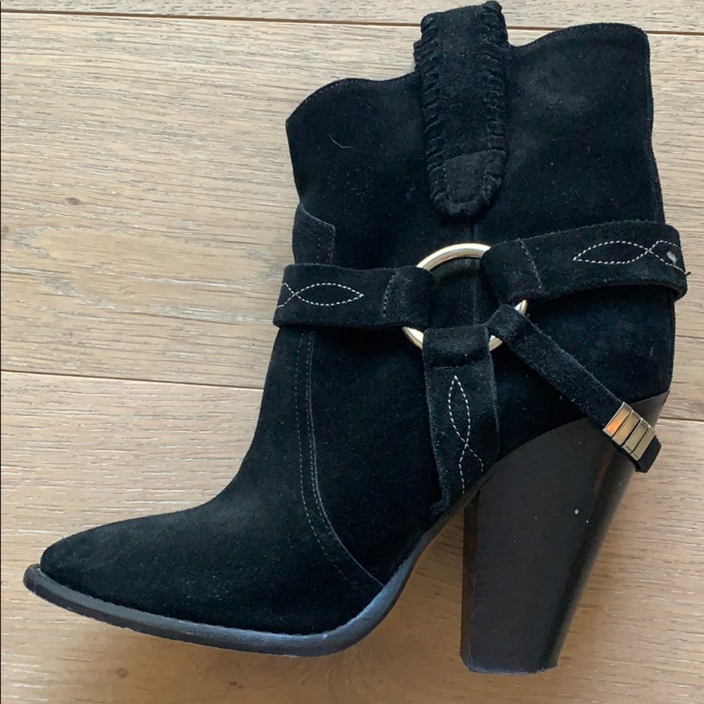 Isabel Marant Suede Rawson Cowboy bootie black